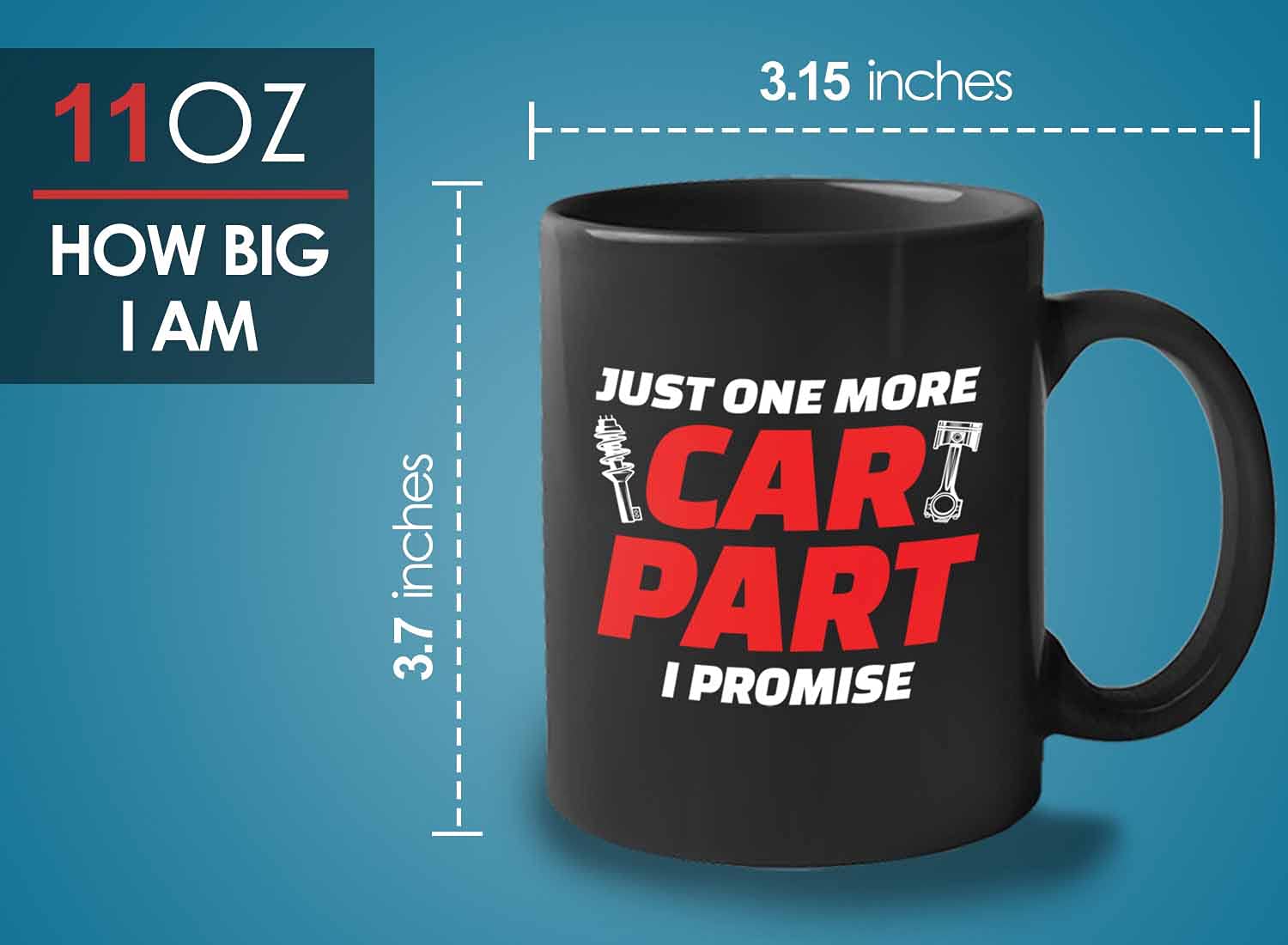 Bubble Hugs Car Guy Coffee Mug 11oz Black - Funny Sarcasm Gift for Car Lovers, Mechanics, Racing & Muscle Car Enthusiasts - Perfect for Garage, Workshop & Office Use