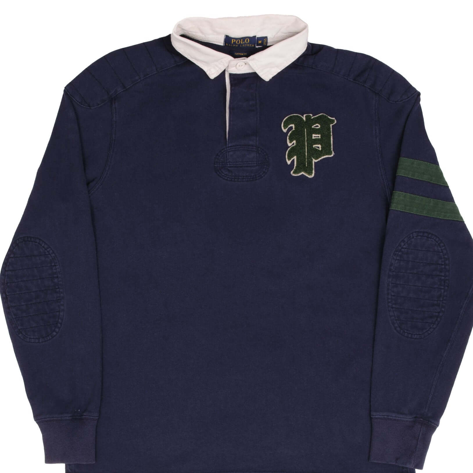 Ralph Lauren Navy Blue P67 Rugby Polo Shirt for Men - Medium Size - Classic Casual Wear for Work, Golf & Everyday Outfits