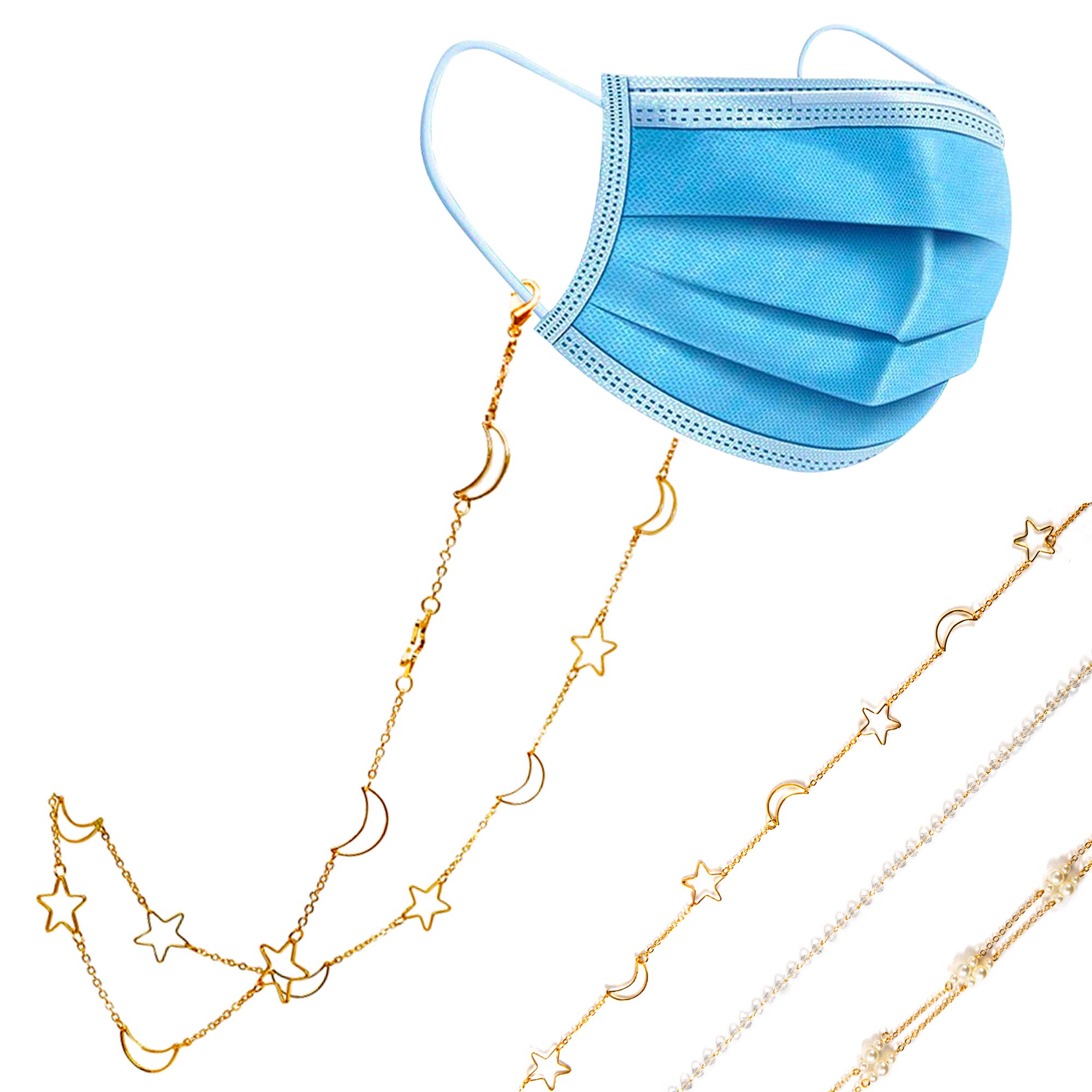 18 Inch Face Mask Necklace Holder Lanyard - Adjustable Mask Chain Holder for Glasses, Keys & ID Badges - Perfect for Work, Travel & Daily Use