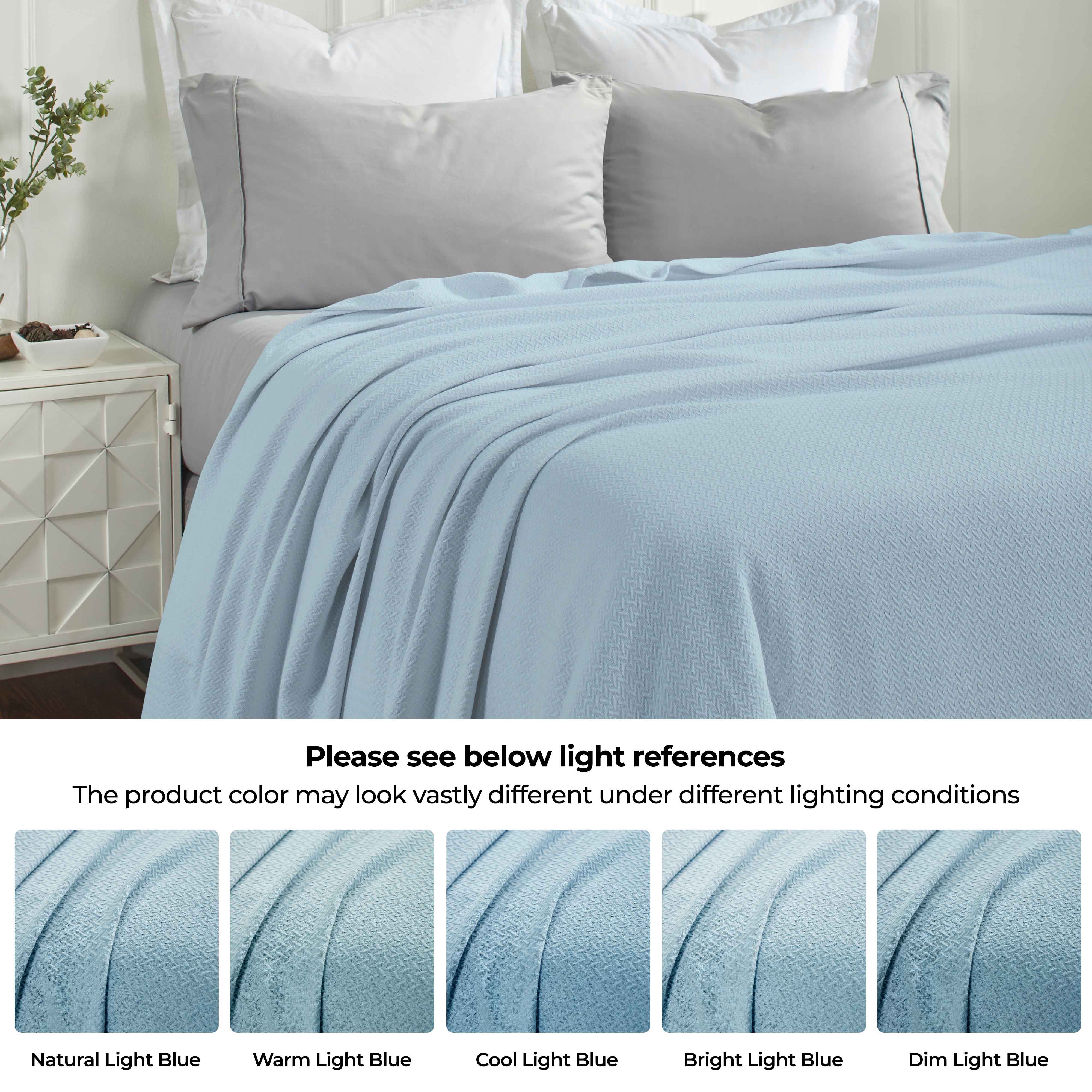 Premium Nobel Cotton Textured Chevron Lightweight Woven Blanket - Soft & Breathable Throw for Sofa, Bed, or Outdoor Picnics - Cozy Home Decor & Travel Companion