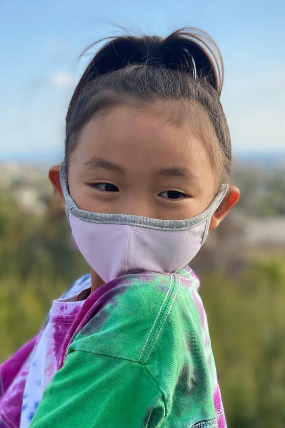 Kids & Adult Face Mask - Soft Lilac Stripe Design for Ages 3+ | Comfortable Reusable Cloth Mask for School, Travel & Daily Protection