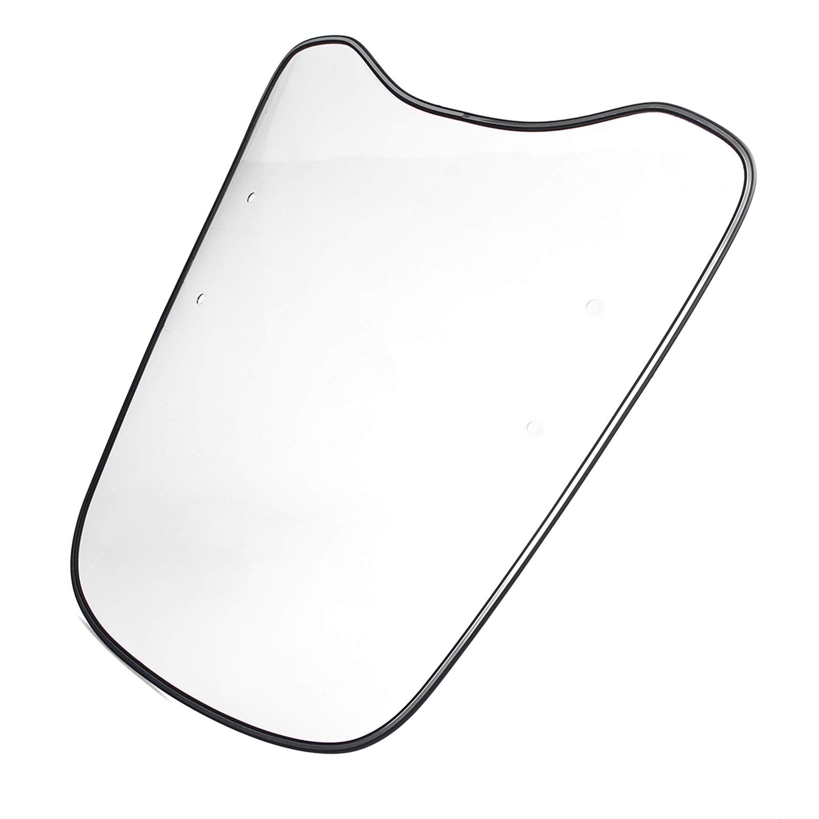 3mm Thick Dark Smoke Universal Motorcycle Windshield - Cold & Wind Deflector, Clear Transparent PC Plate for Scooters & Bikes | Perfect for Highway Riding & Winter Protection