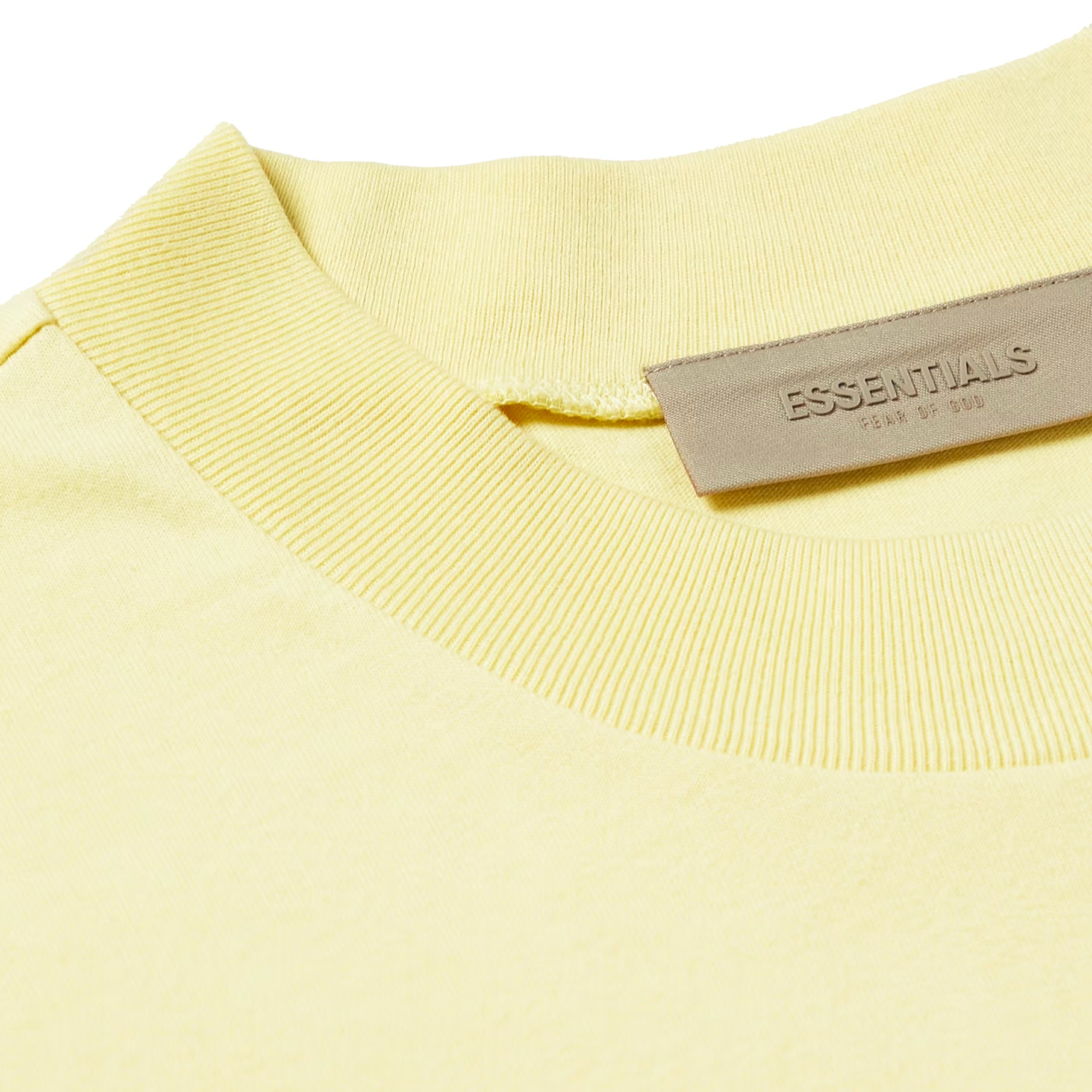 Fear of God Essentials Yellow T-Shirt for Men - Comfortable Cotton Tee for Casual Wear & Street Style Outfits