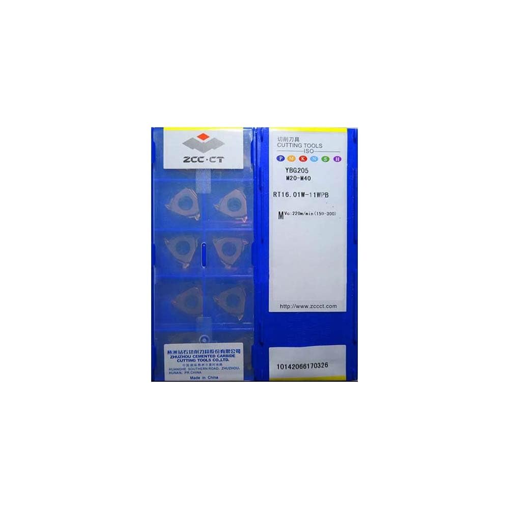 Original ZCC CT RT16.01 RT16.01W 11WPB RT16.01W-11WPB YBG205 Carbide Turning Tool Insert for Lathe Machining - Perfect for Metalworking, CNC Turning & Industrial Manufacturing
