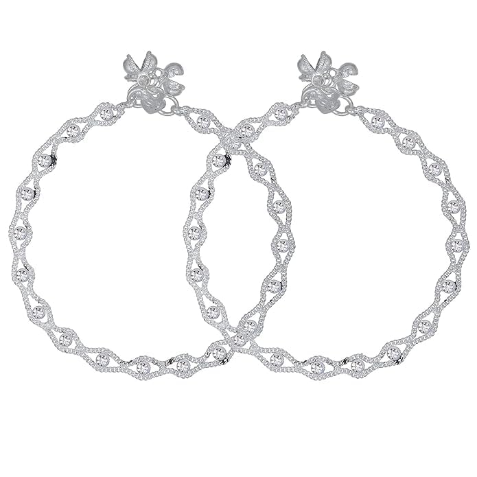 Stylish Silver Plated Alloy Ghungroo Anklet for Women & Girls – Trendy Payal Pajeb with Matching Toe Ring | Perfect for Festivals, Weddings & Boho Outfits