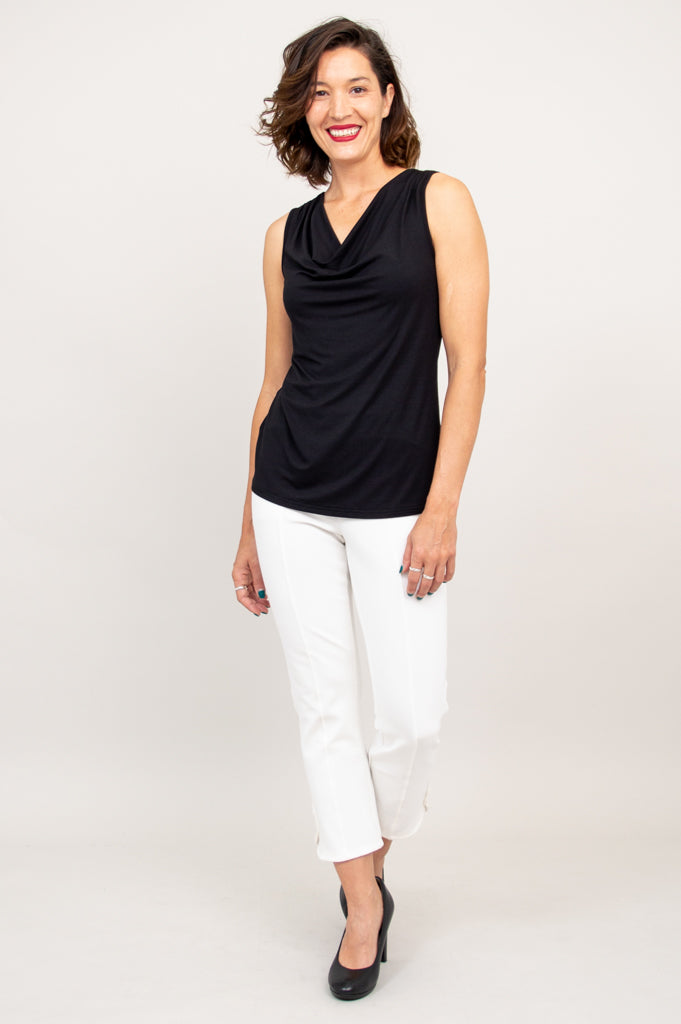 Charisse Tank Top for Women - Soft Bamboo Fabric, Breathable & Comfortable, Black - Perfect for Yoga, Workouts & Casual Wear