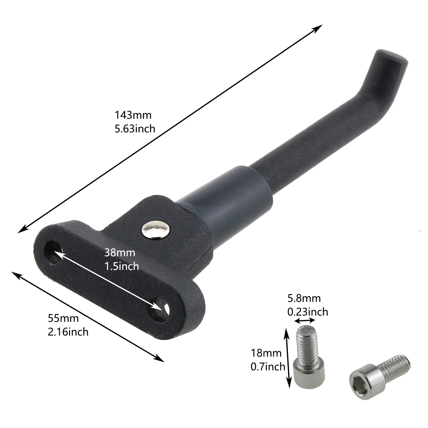 Xiaomi M365/PRO Electric Scooter Kickstand - Gray Foot Support Bracket with 2 Screws | Replacement Part for Repair | Perfect for Commuting & Urban Travel