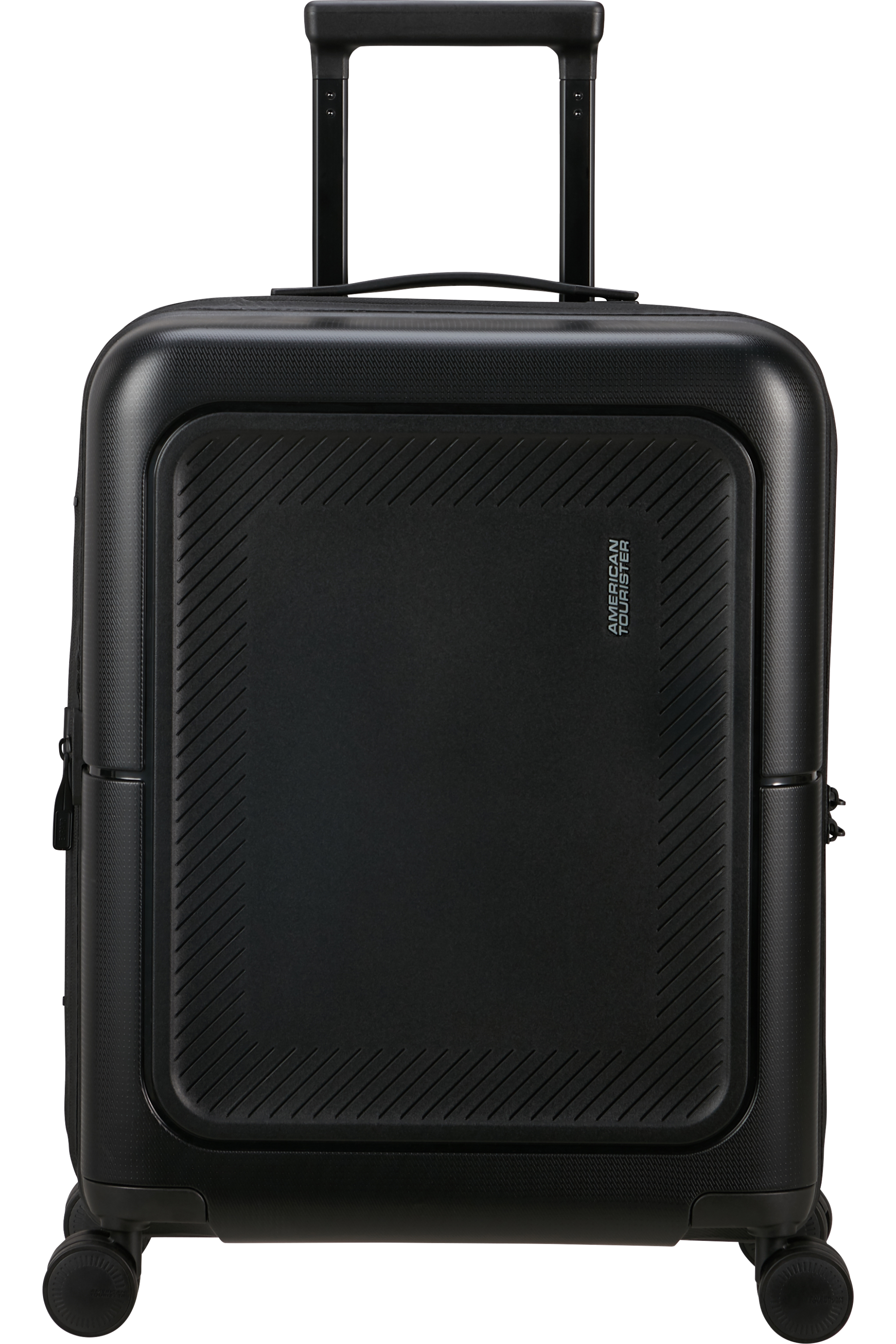 American Tourister Dashpop 55cm Black Carry-On Spinner Luggage - Perfect for Air Travel & Weekend Getaways