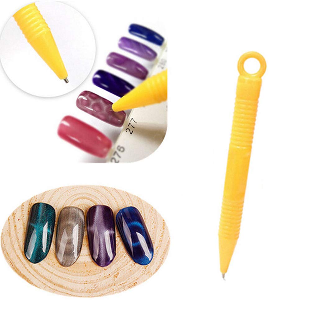 11 PCS Magnetic Nail Art Kit - Magnet Stick, Pen & Plates for 3D Cat Eye Gel Polish | DIY Manicure Tools for Professional Salon & Home Nail Designs