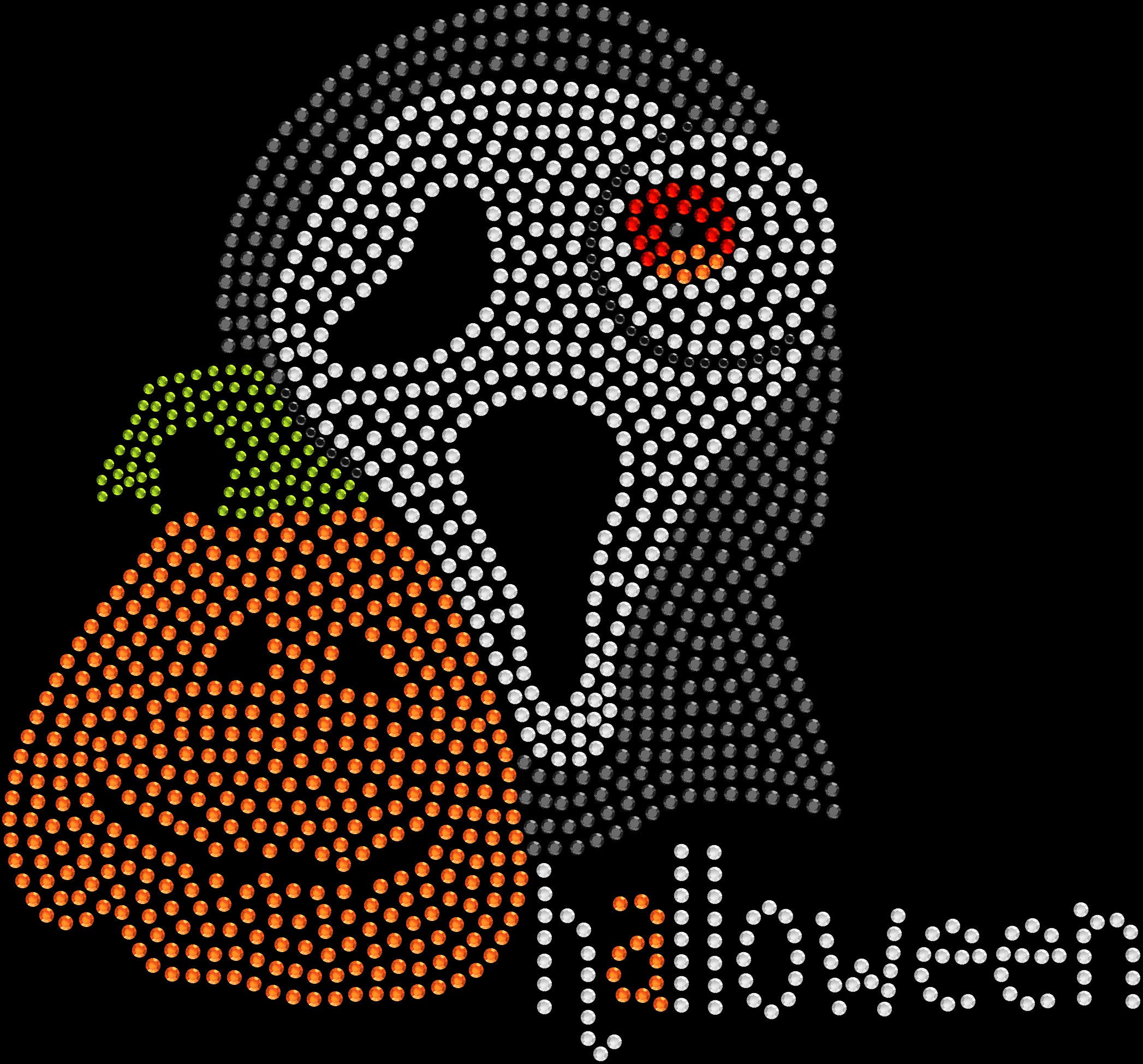 DIY Rhinestone Iron On Transfer for Halloween - Sparkle Bling Ghost Pumpkin Patches for Costumes, T-Shirts & Bags - Perfect for Halloween Party Decorations & DIY Crafts