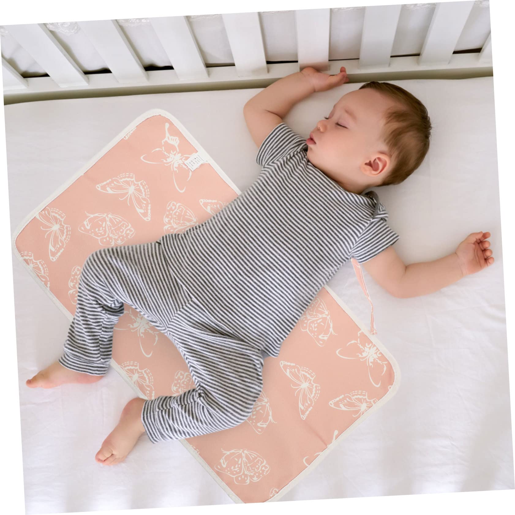 Totority 3-Piece Portable Baby Changing Mat Set - Soft Polyester Cotton Diaper Changing Pad for Newborns & Infants - Perfect for Travel, Nursery, and On-the-Go Diaper Changes