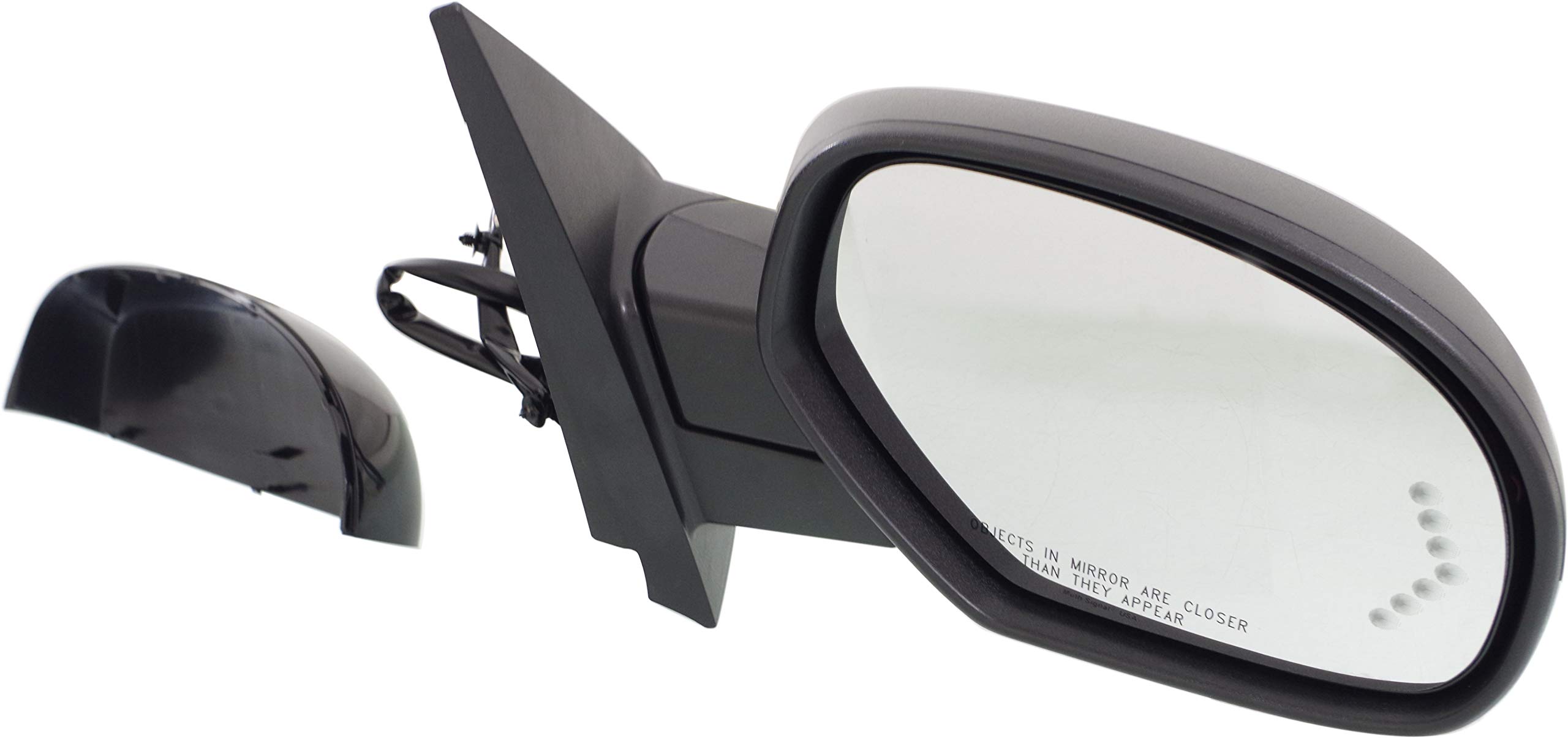 Kool Vue Right Power Heated Mirror for Chevrolet Tahoe Suburban 1500 2007-2014 - Power Fold, Signal Light, Memory & Puddle Lamp - No Blind Spot Monitor or Auto-Dim - Includes 2 Caps (Not for Off-Road Package) - Perfect for Winter Driving and Enhanced Visibility