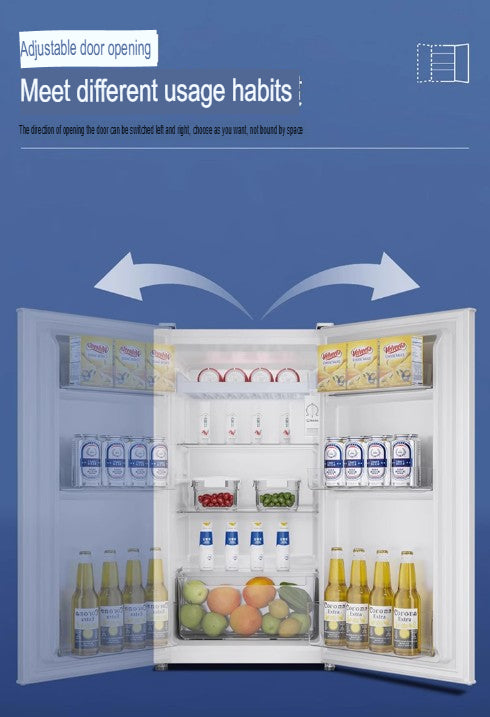 Haier 90 Litres Bar Fridge BC-90GHSDE0W9 - Compact Mini Refrigerator with 1 Year Warranty & 3-Pin Plug - Perfect for Dorm Rooms, Offices, and Small Apartments