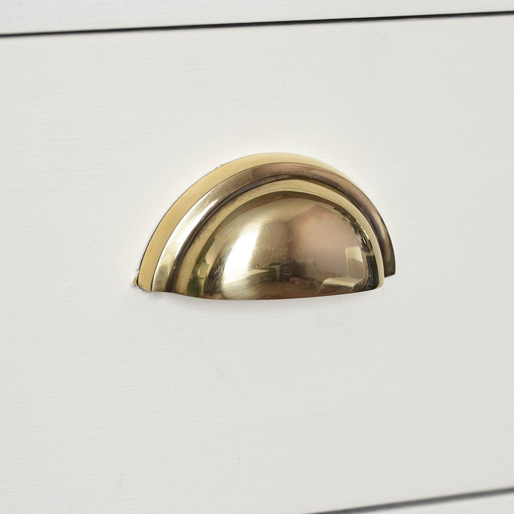 Vintage Antique Brass Concealed Drawer Pull - Elegant Cabinet Handle for Kitchen, Bathroom & Furniture (Set of 10) - Perfect for Home Renovation & DIY Projects