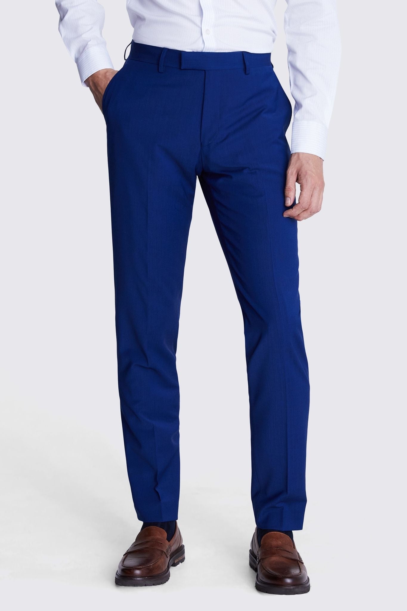 Royal Blue Tailored Fit Performance Suit for Men - Breathable Stretch Formal Wear for Prom, Weddings & Business Events - Perfect for Special Occasions & Evening Parties