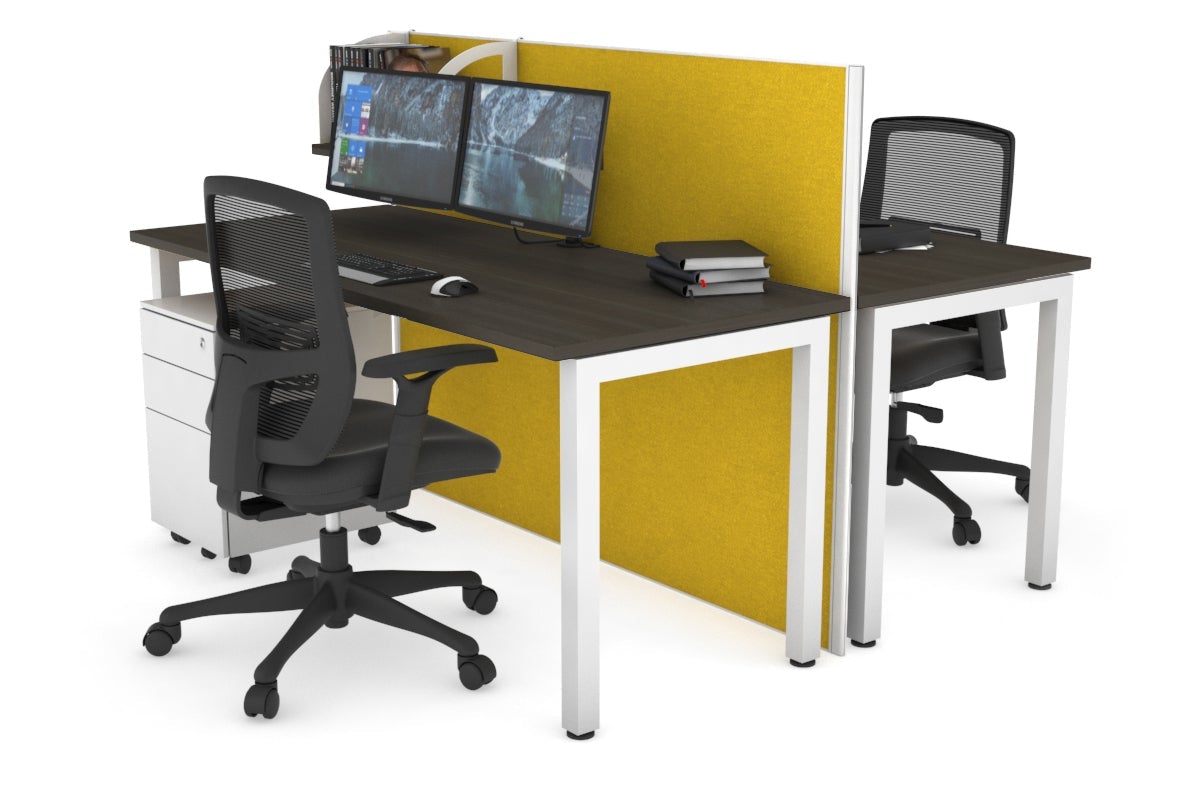 Horizon Quadro 2-Person Office Workstation Bench with Square Legs - 70.9