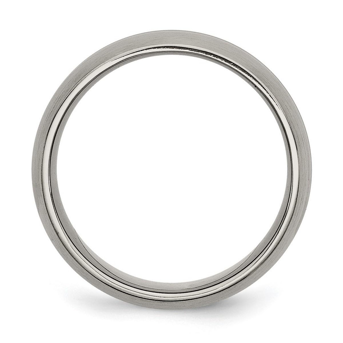Titanium Grooved 8mm Brushed & Polished Unisex Wedding Band Ring for Women & Men - Durable Comfort Fit Ring for Everyday Wear, Anniversary Gift & Couple Jewelry