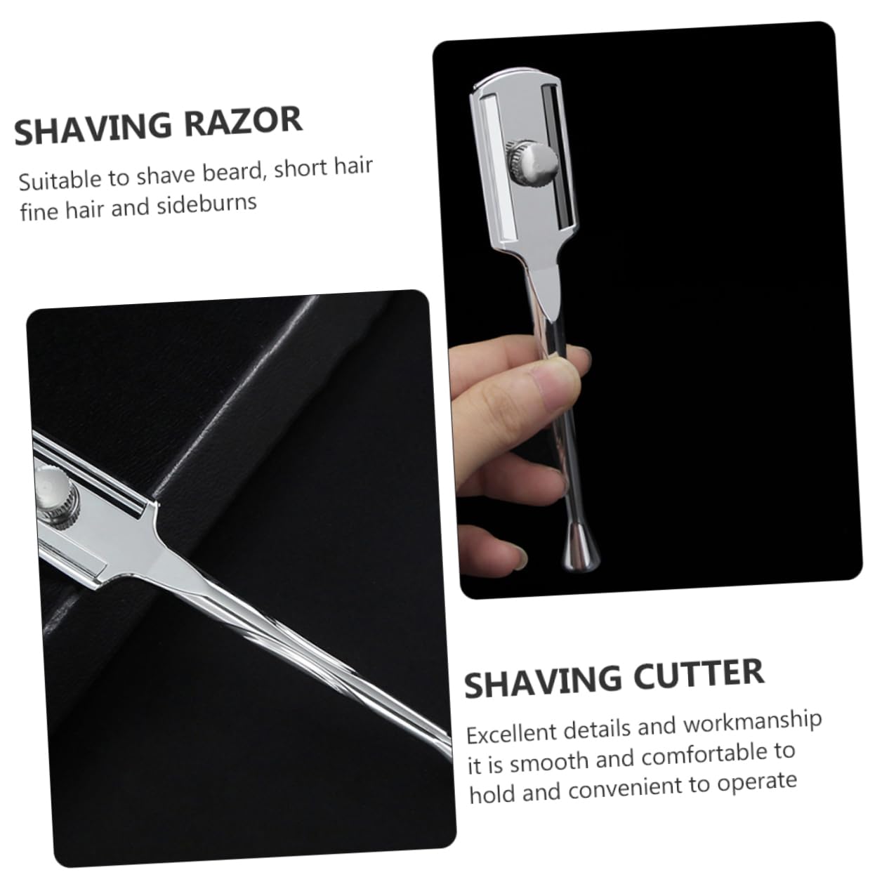 Premium Beard Shaver & Manual Razor for Men - Lightweight Portable Face Trimming Cutter with Gold Electroplated S88 Design | Perfect for Travel, Home Grooming & Space-Saving Storage