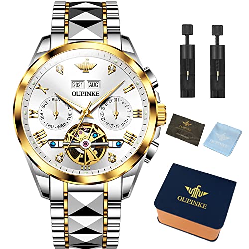 Premium Gold Silver Automatic Watches Men