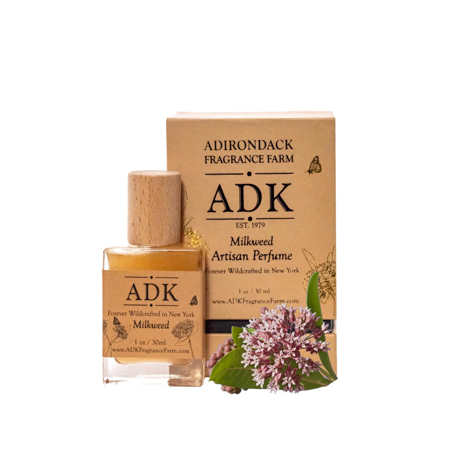 ADK Milkweed Artisan Perfume Spray 1 oz (30 mL) - Natural Hypoallergenic & Clean Fragrance for Women & Men with Milkweed, Clove, Vanilla & Blackcurrant Notes | Vegan, Cruelty-Free | Perfect for Daily Wear, Date Nights & Special Occasions