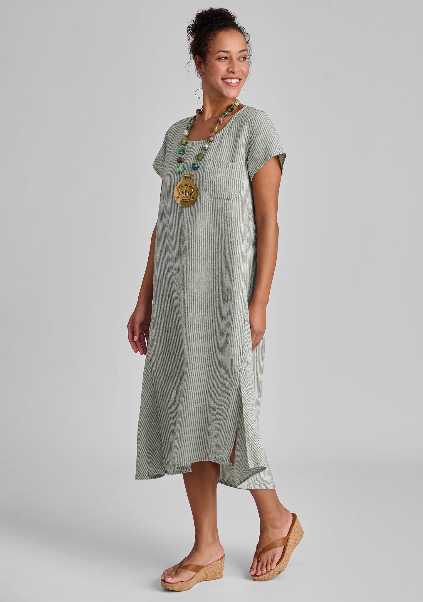 Stylish Linen Shift Dress for Women - Comfortable Stretch Top & Flowy Fit - Perfect for Summer, Beach, Office & Casual Outings