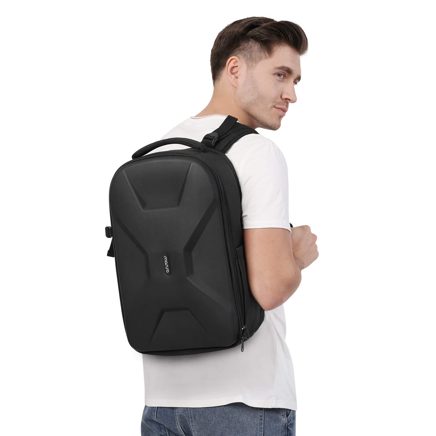 MOSISO Waterproof Camera Backpack for DSLR/SLR/Mirrorless - Hardshell Case with Tripod Holder & Laptop Compartment (Fits Canon/Nikon/Sony) - Perfect for Travel, Hiking & Outdoor Photography - Black