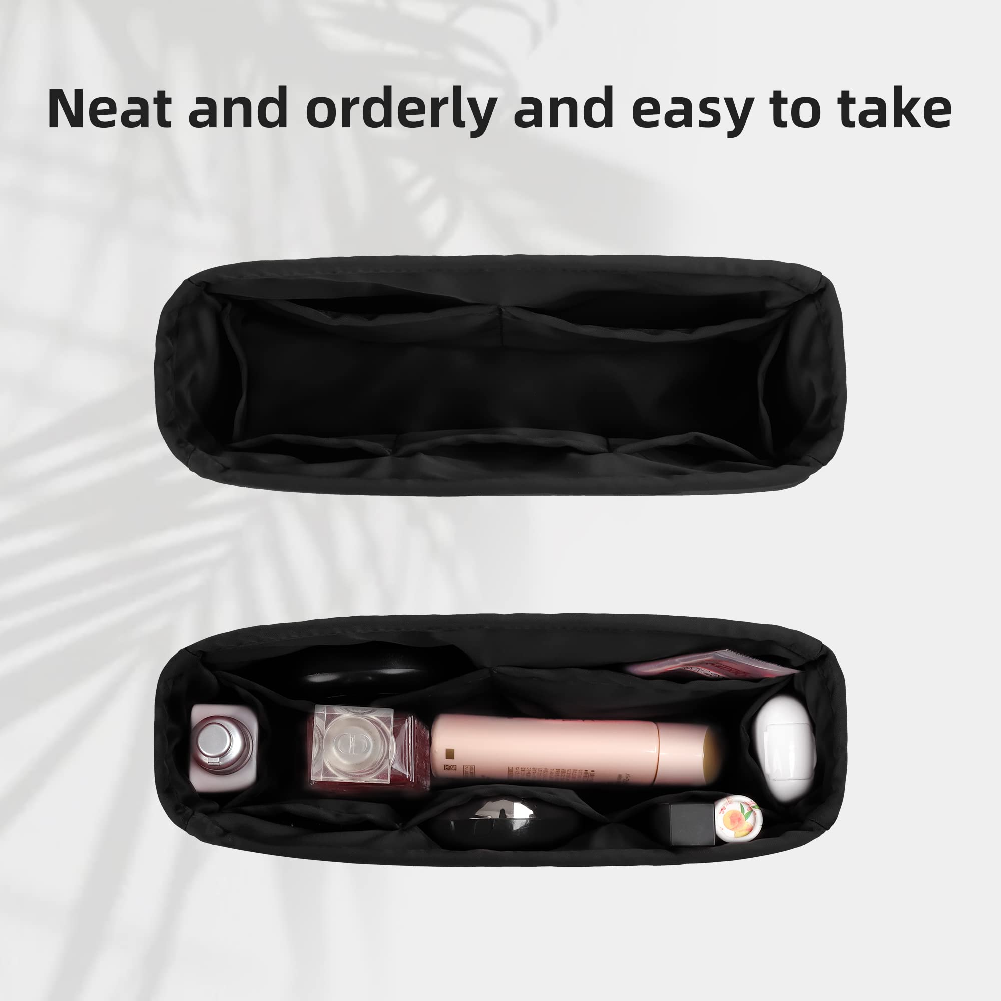 DGAZ Silky Purse Organizer Insert for Chanel Le Boy Bags - Luxury Handbag & Tote Organizer with Multiple Pockets (New Medium 28) - Perfect for Travel, Work, and Daily Use to Keep Your Bag Neat and Organized