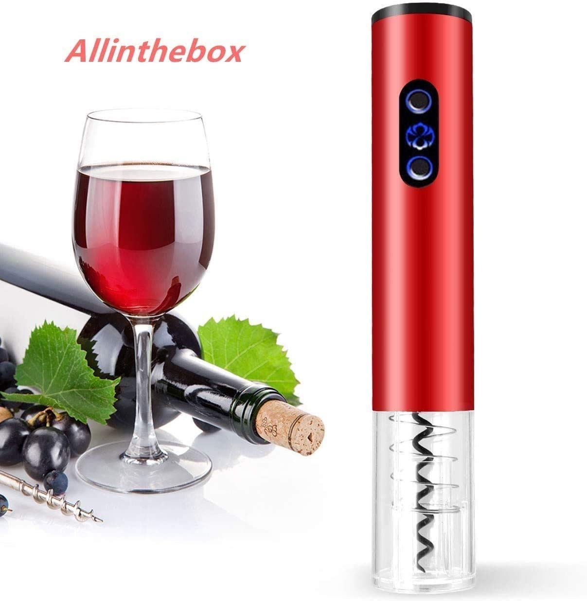 Electric Wine Opener - Automatic Wine Bottle Corkscrew with Foil Cutter, Rechargeable & Cordless for Easy Opening - Perfect for Home, Kitchen, Party, Bar & Wine Tasting Events