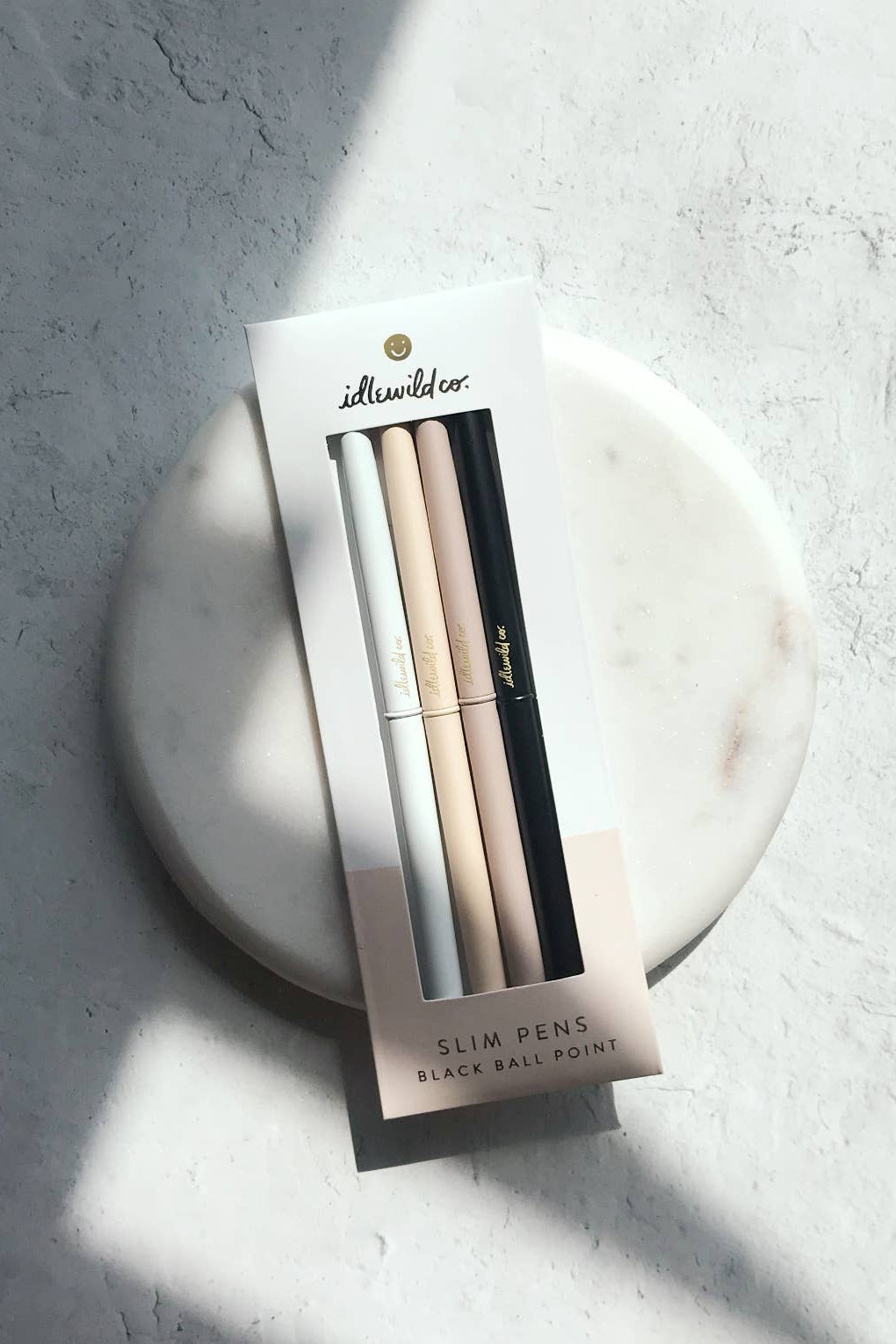 Slim Ballpoint Pens Set - 12 Pack Matte Finish Neutral Colors for Office, School & Everyday Writing | Smooth Writing Pens for Professionals & Students