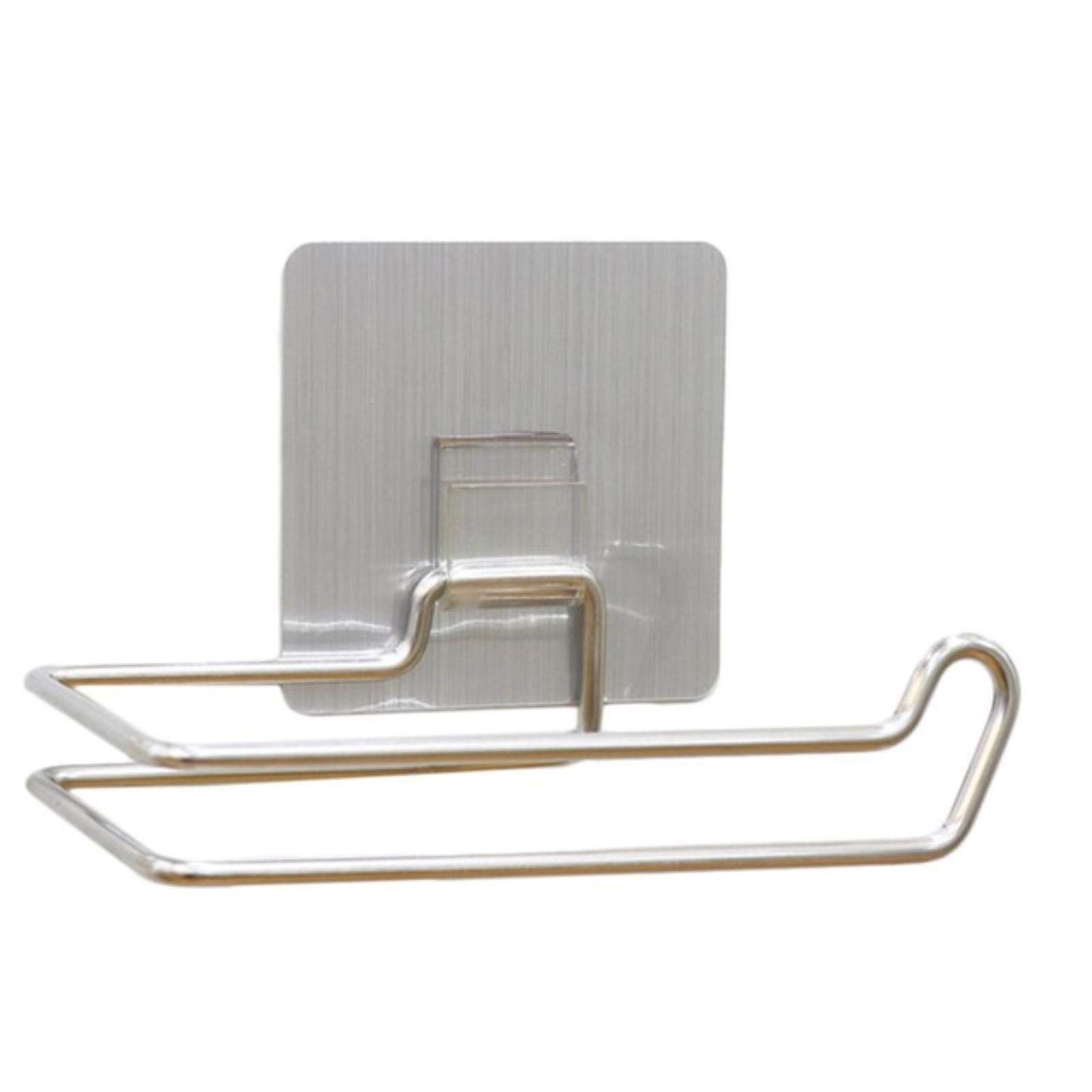 AIOVEMC Stainless Steel Paper Towel Holder - Rustproof Bathroom & Kitchen Towel Rack with Waterproof Design, Free Perforated Holes - Perfect for Countertop, Under Cabinet & RV Use