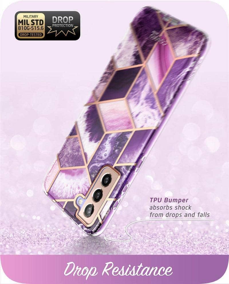 I BLASON Galaxy S21 Cosmo Full Body Glitter Marble Case - Protective Phone Cover with Sparkling Design for Samsung Galaxy S21 - Perfect for Everyday Use, Parties, and Special Occasions