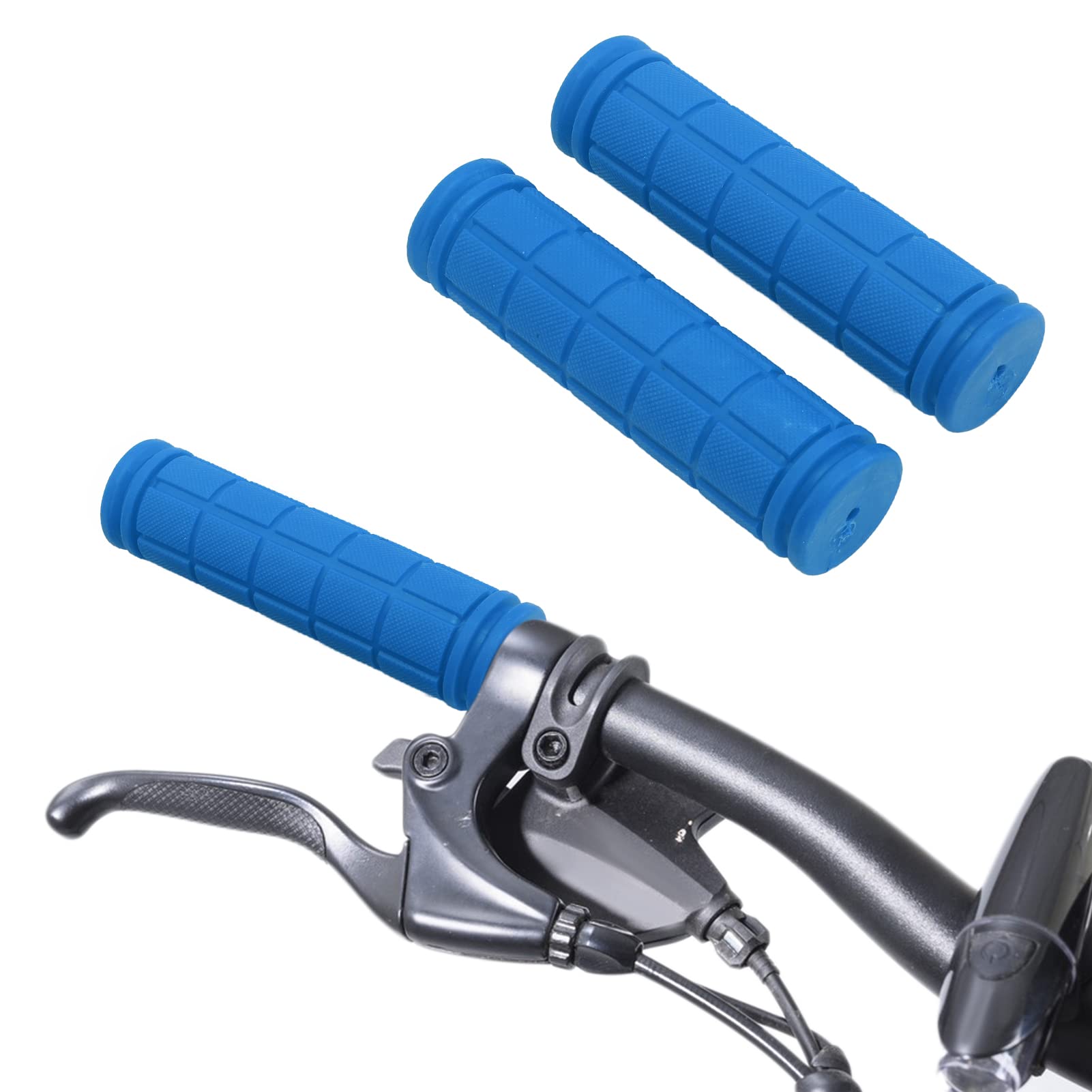SOONALL 1 Pair Non-Slip Soft Rubber Bike Handle Grips - Ergonomic Bicycle Handlebar Grips for Mountain & Road Bikes - Durable Replacement Riding Covers for Comfortable Cycling, Commuting & Outdoor Adventures