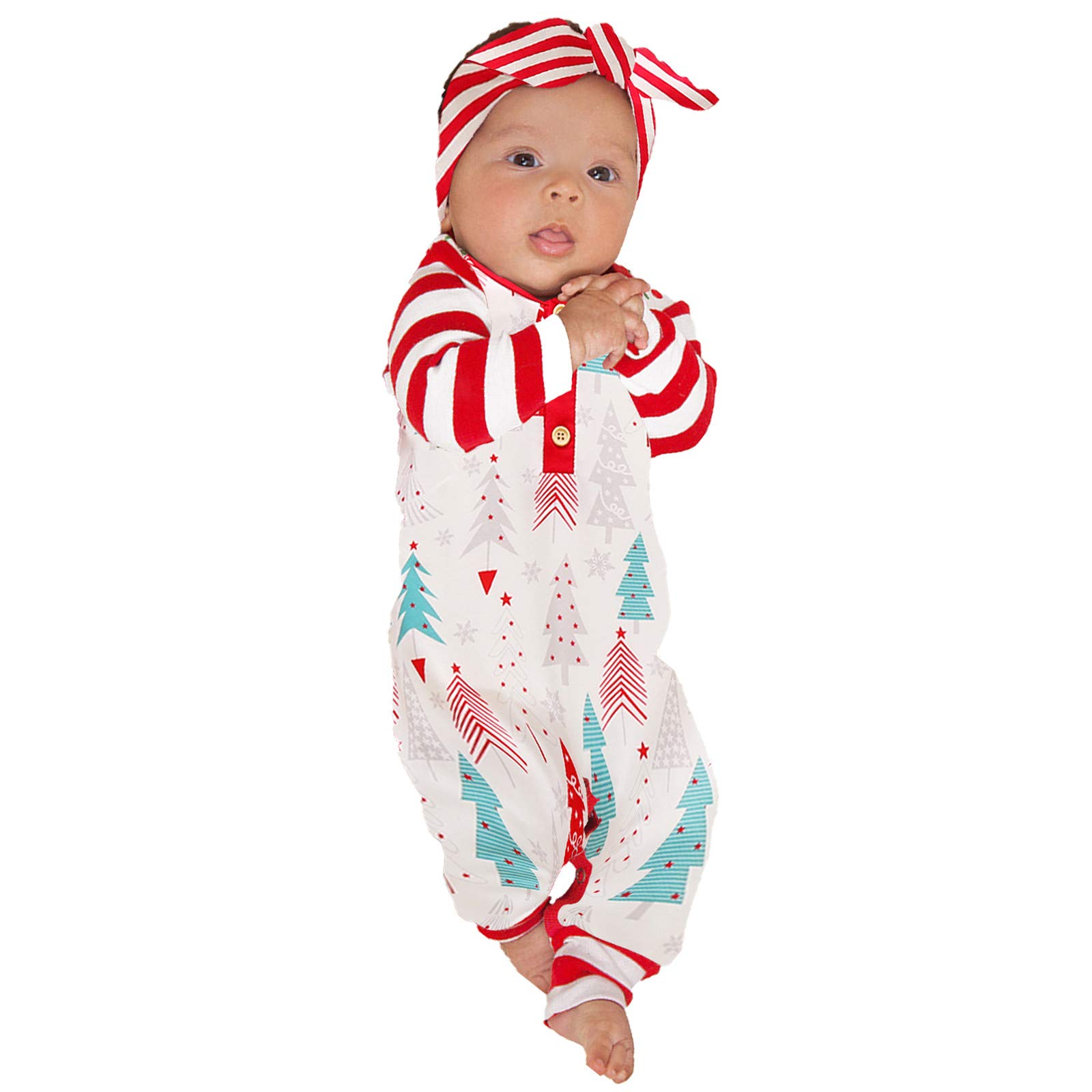 Adorable Striped Patchwork Romper Jumpsuit for Newborn Baby Boys - Soft & Comfortable Christmas Outfit - Perfect for Holiday Photos, Family Gatherings & Special Occasions