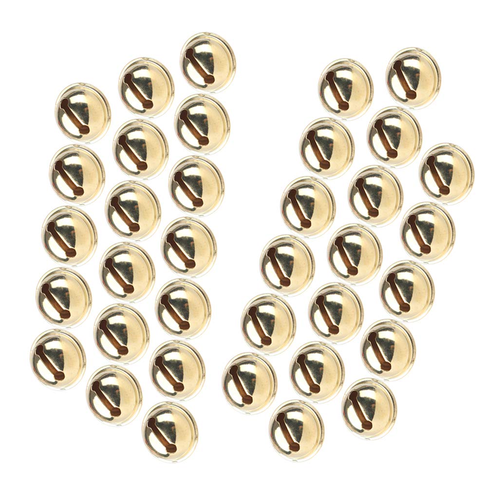 BESPORTBLE 100Pcs Golden Rustic Jingle Bells for Christmas DIY Crafts, Holiday Decorations, Sleigh Ornaments, Pet Christmas Tree Decor, Festive Home & Party Decoration