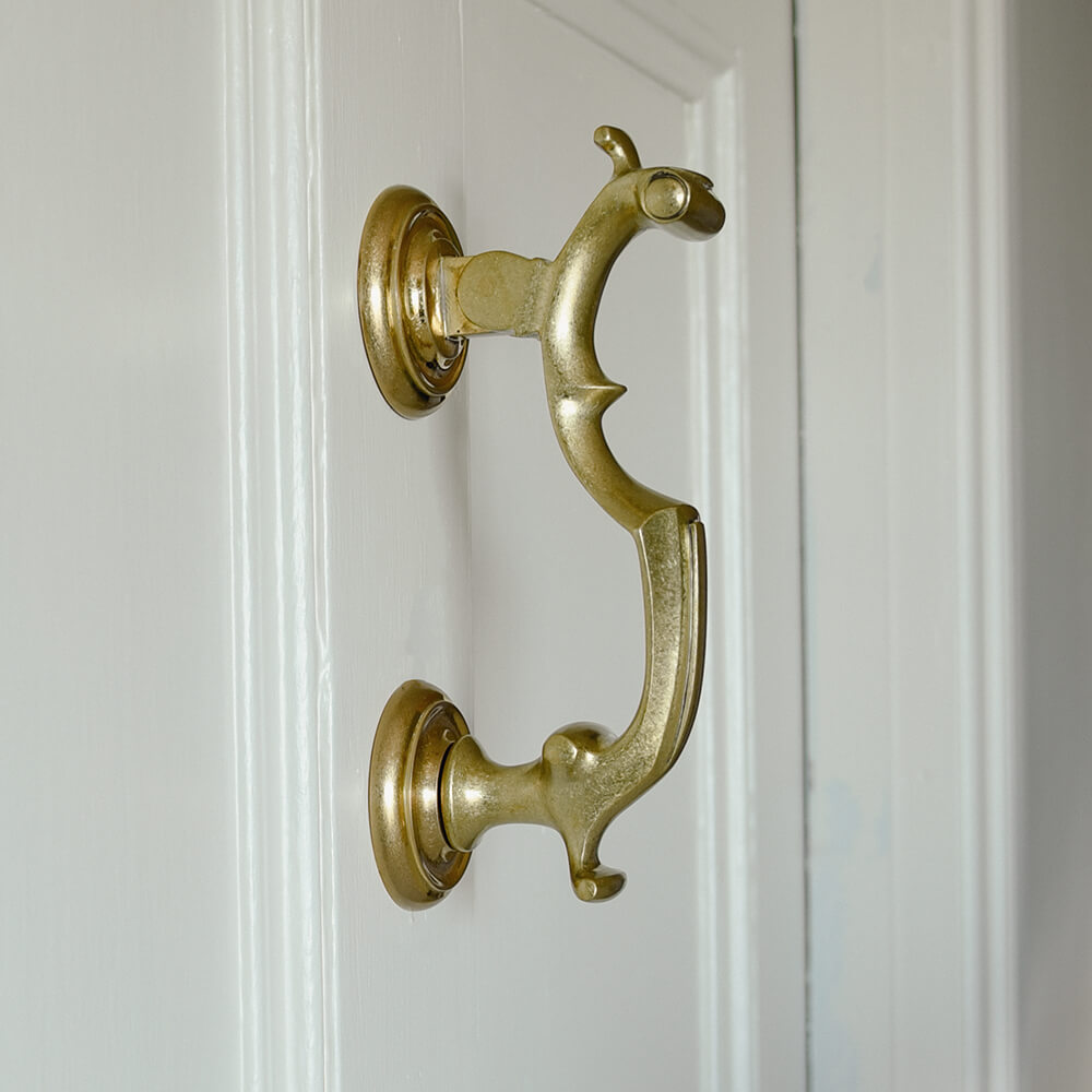 Vintage Aged Brass London Doctors Door Knocker - Classic English Style for Front Door, Garden Gate & Victorian Home Decor