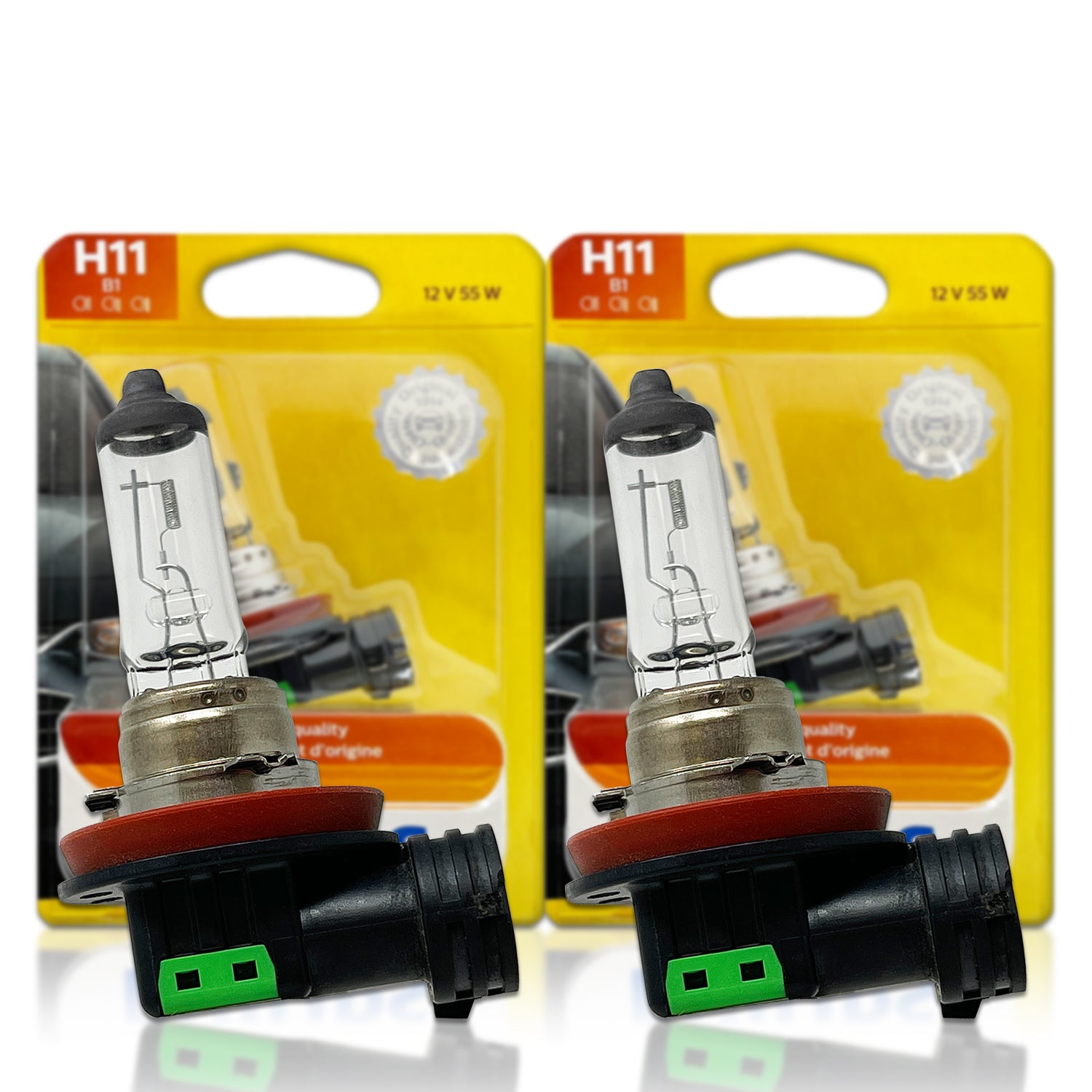 Philips 12362B1 H11 Standard Halogen Replacement Bulbs - OEM Quality for Cars, Trucks & SUVs - Perfect for Headlight Upgrades & Night Driving