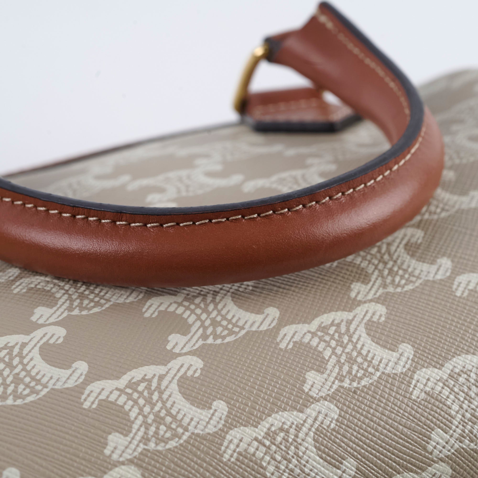 Celine Boston Small Triomphe Bag in Beige/Tan - Luxury Leather Crossbody Handbag for Women, Perfect for Work, Travel & Everyday Use