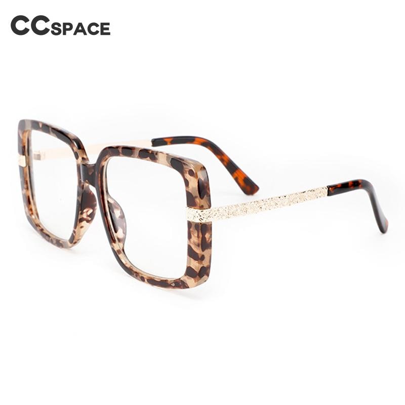 CCspace Unisex Full Rim Oversized Square TR90 Eyeglasses Frame 53218 - Lightweight & Durable for Work, Reading & Fashion