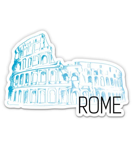 Rome Travel Colosseum Vinyl Sticker - 3 Inch Waterproof Decal for Car, Laptop, Water Bottle, Phone - Perfect for Travel Enthusiasts, DIY Decoration & Gift Giving