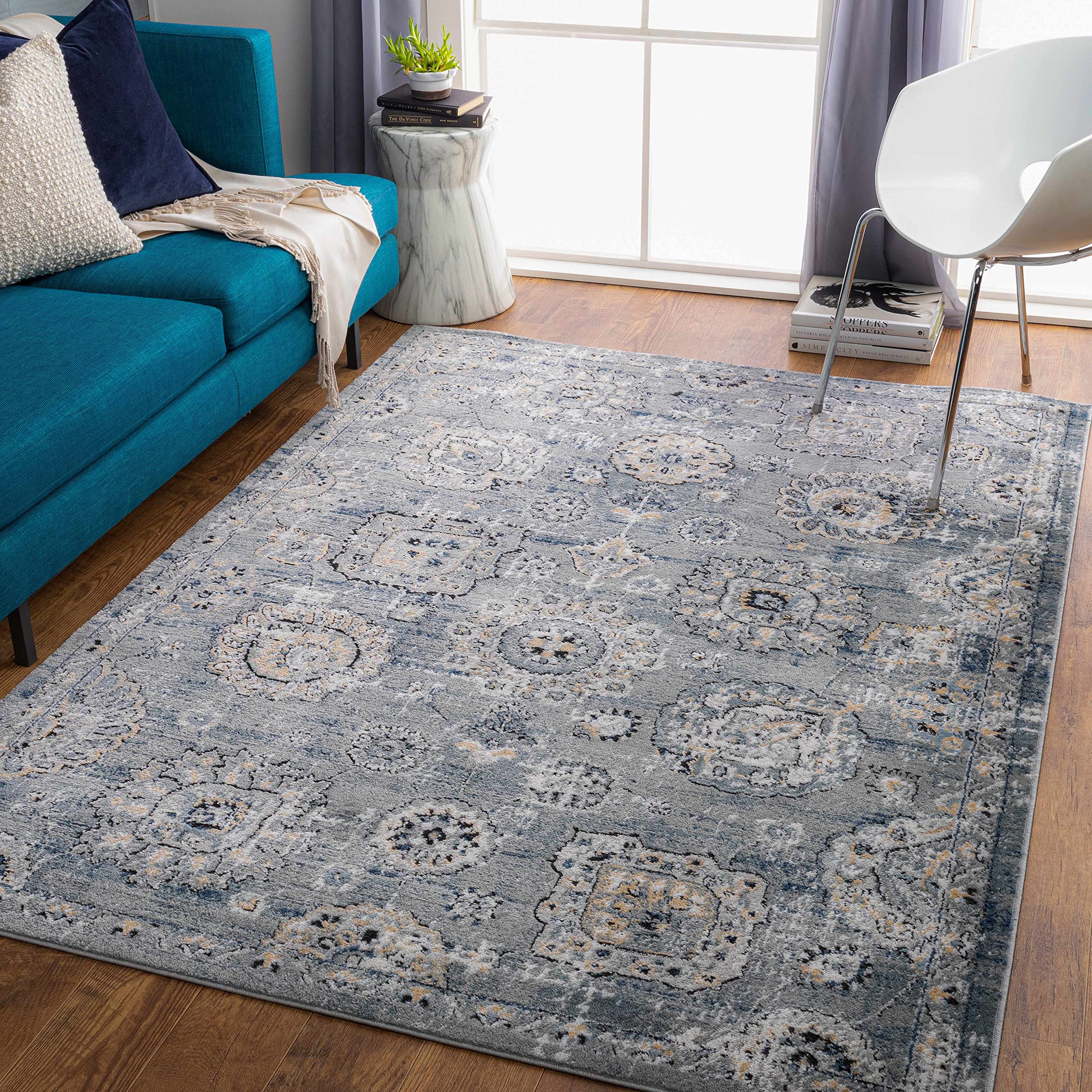 Hauteloom Alkimos Soft Plush Area Rug for Living Room & Bedroom - 6'7