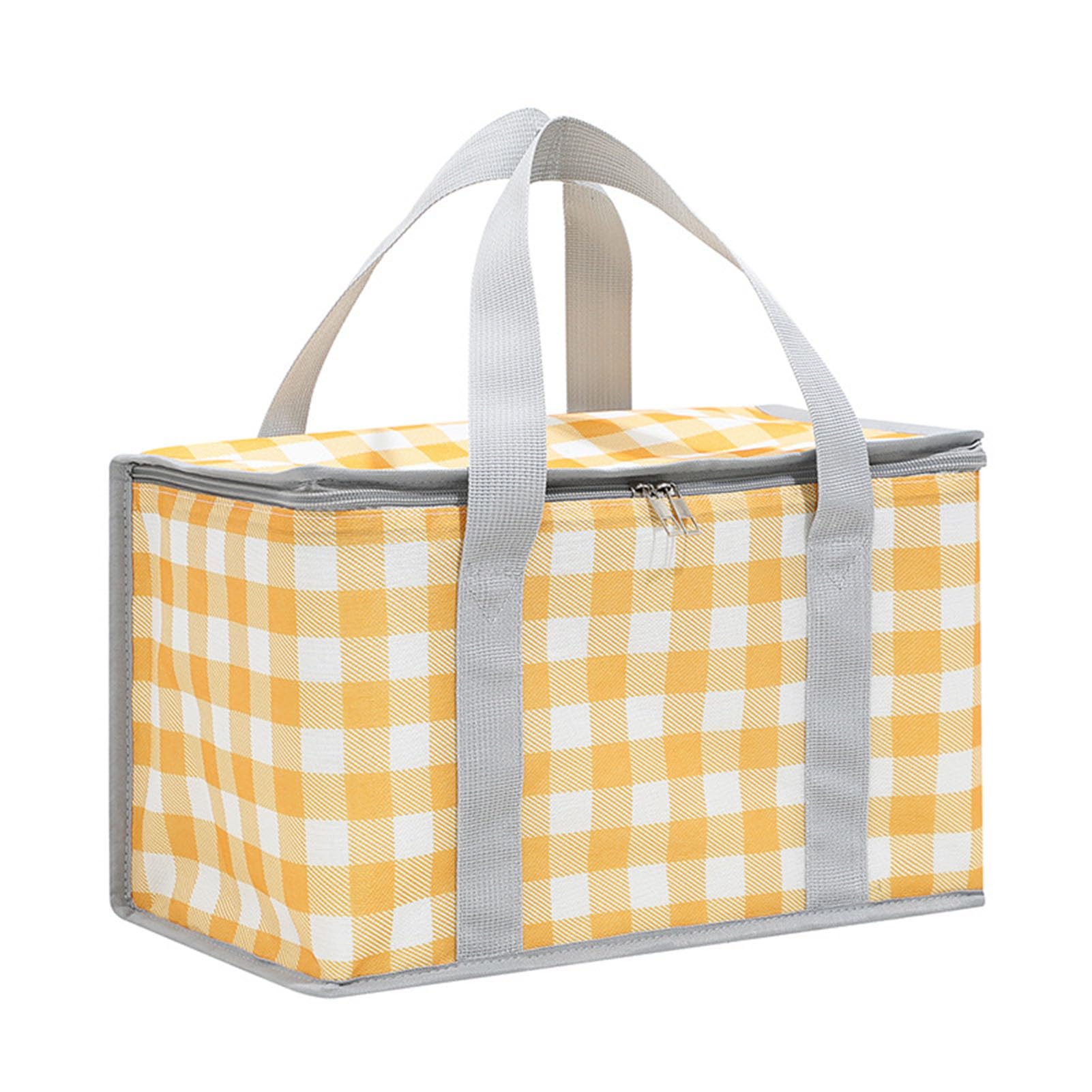 Insulated Reusable Picnic & Beach Cooler Bag - Hot & Cold Food Storage Basket for Outdoor Picnics, Camping, and Food Delivery