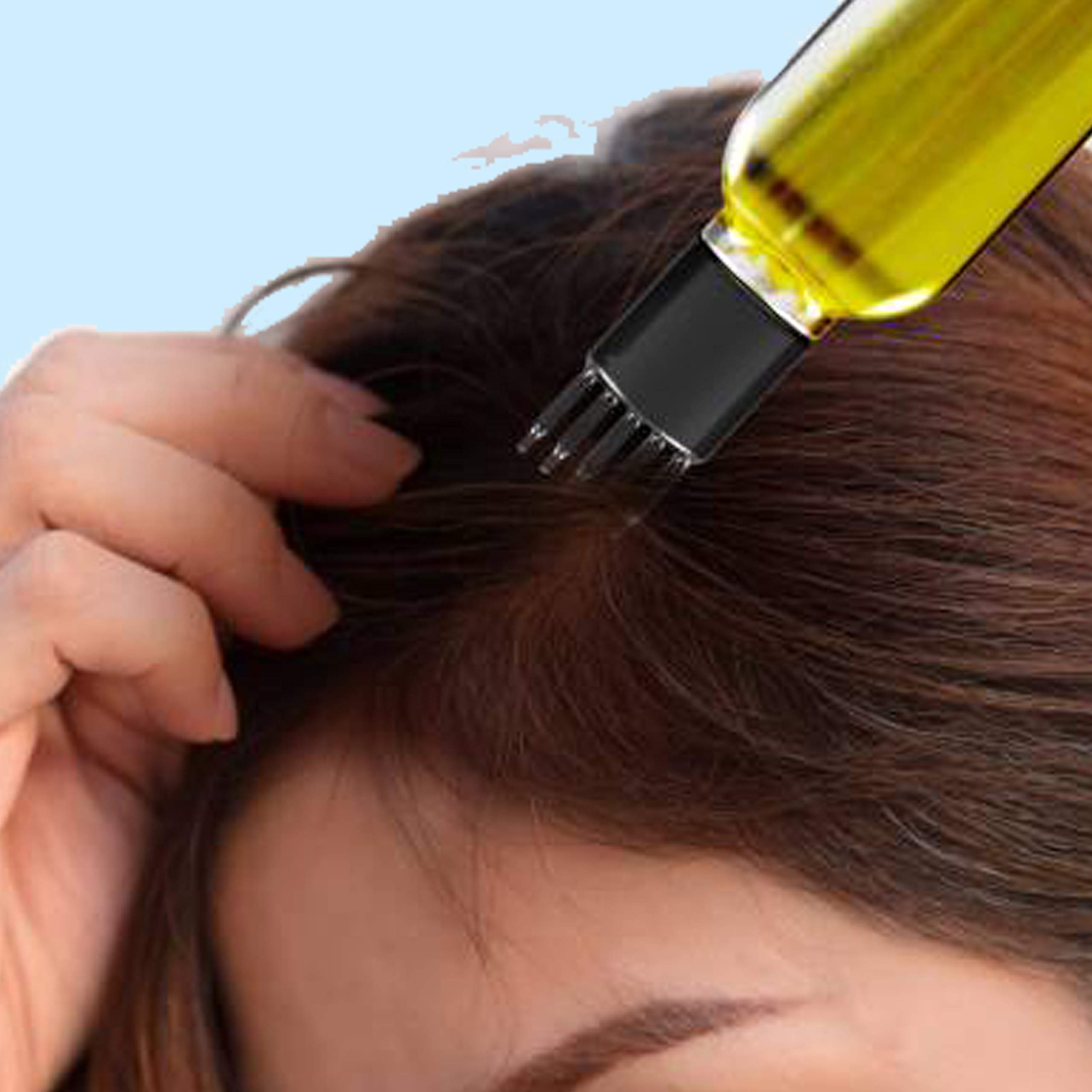 VREENY 4-Pack Hair Root Applicator Bottles with Comb Cap - Perfect for Hair Oil, Shampoo & Scalp Treatments | Easy Hair Care & Scalp Massage for Home & Salon Use