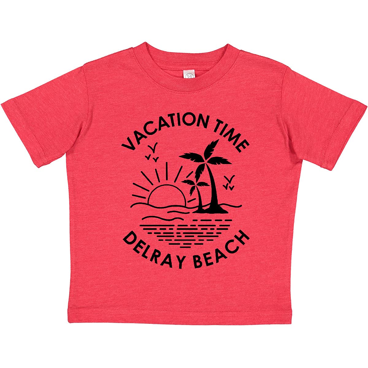 Inktastic Vacation Time in Delray Beach Toddler T-Shirt | Cute Florida Beach Graphic Tee for Boys & Girls | Perfect for Family Trips & Summer Outfits