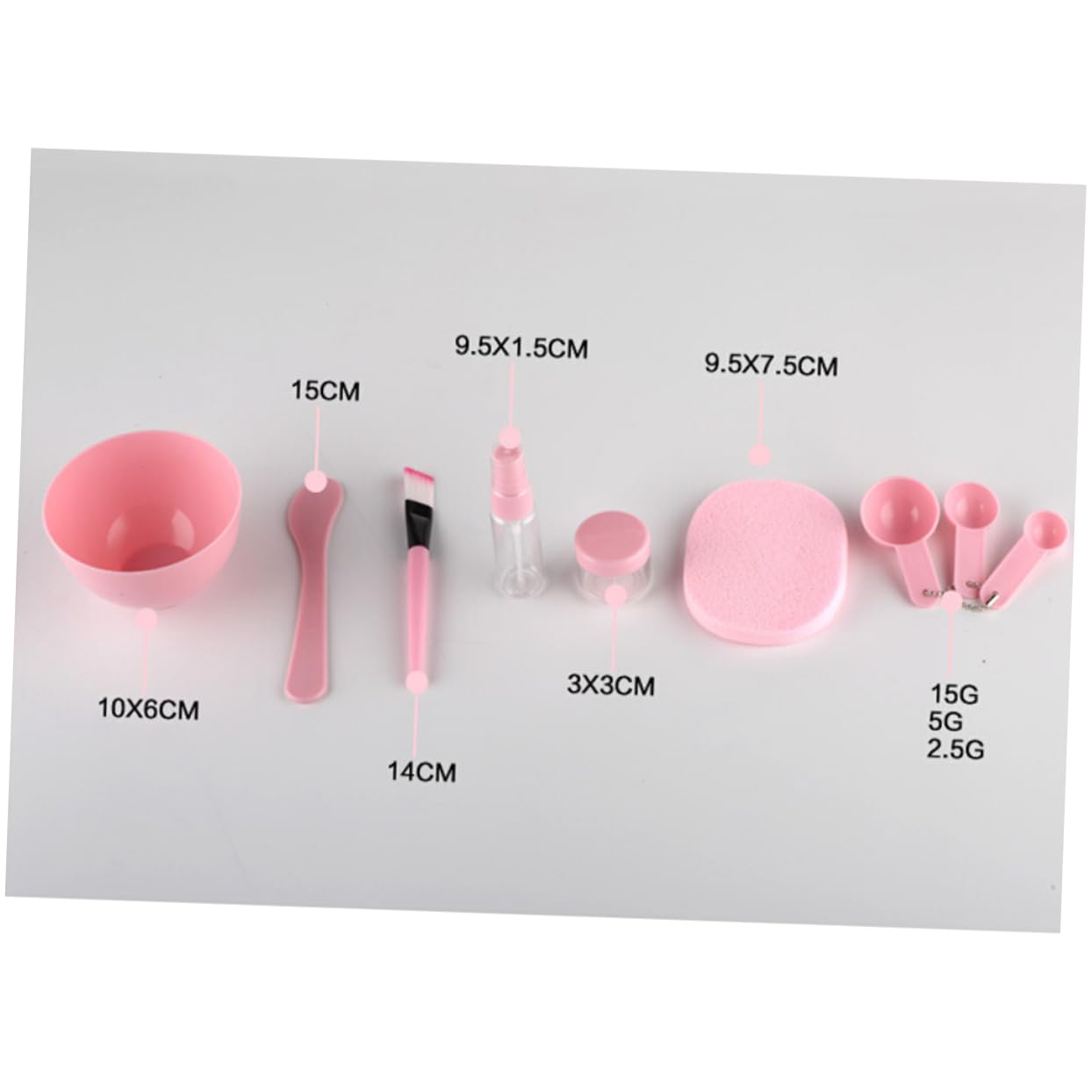 FOMIYES DIY Face Mask Tool Kit - Mixing Bowl, Spatula, Brush, Spray Bottle & Gauges | Pink Skincare Tools for Homemade Facial Masks & Beauty Routine | Perfect for Spa Days, Self-Care & At-Home Skincare Treatments