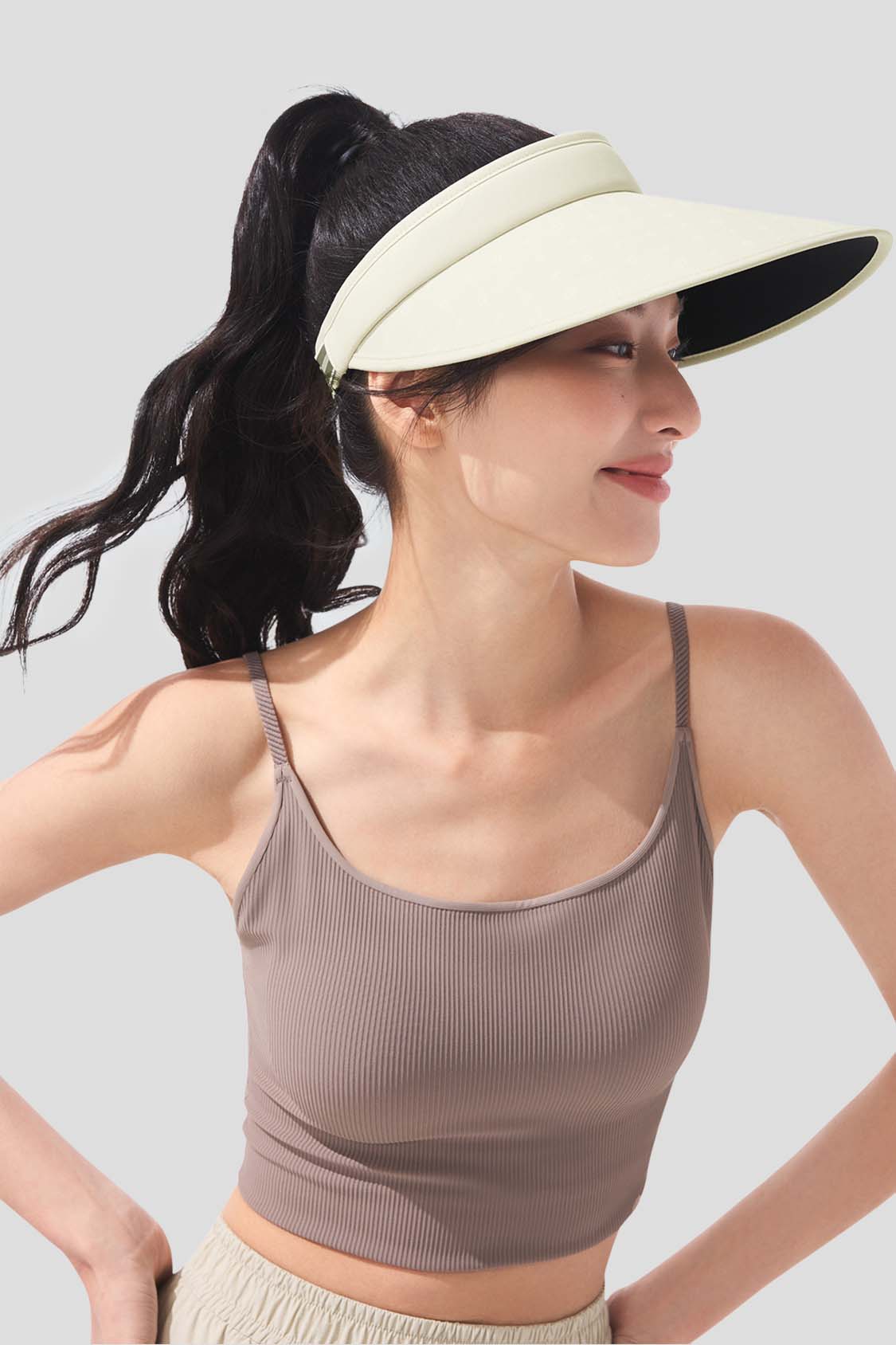 Guji Wide Brim Women's Sun Visor Hat UPF50+ for Outdoor Activities - Beach, Golf, Hiking & Gardening (BM569)