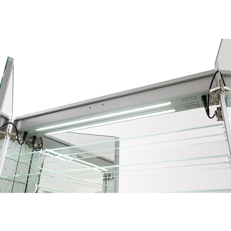Aquadom Edge Royale 36x32 Inch LED Lighted Bathroom Medicine Cabinet with Mirror - Perfect for Modern Homes, Apartments & Vanities