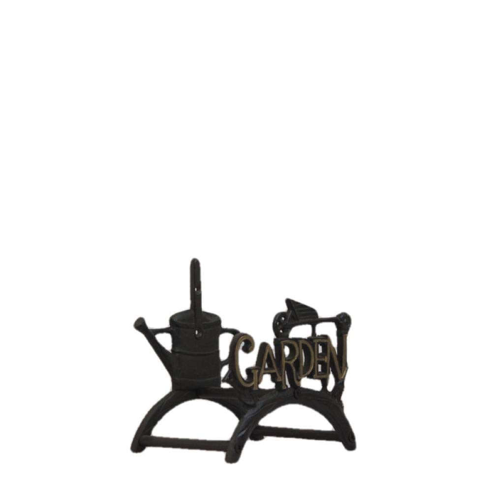 Cast Iron Decorative Flower Fork Alphabet Water Pipe Rack - Wall Mounted Garden Hose Holder & Storage Bracket for Home, Yard, and Outdoor Decor | Perfect for Organizing Gardening Tools, Hoses, and Enhancing Outdoor Spaces