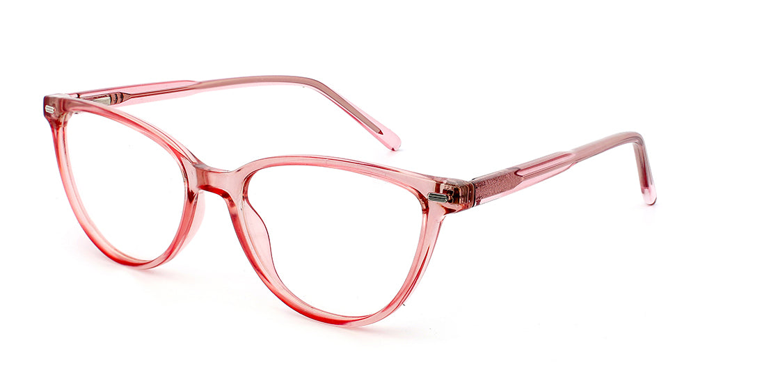 Modern Translucent Pink Cat Eye Reading Glasses GTR 2120 - Stylish & Lightweight for Women, Perfect for Reading, Office Work & Fashion Accessories