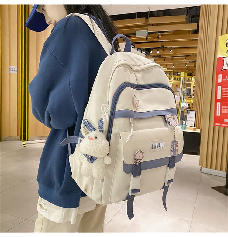 Cute Kawaii Backpack with Pins - Waterproof Travel Bag for School & Outdoors