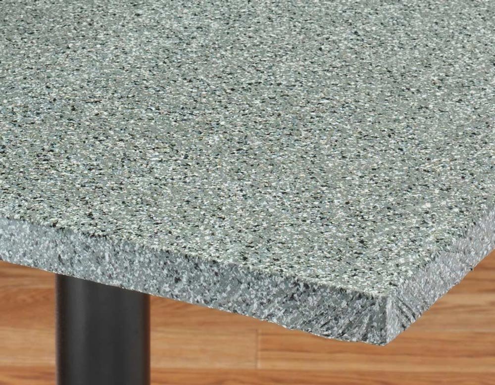 Premium Granite Vinyl Elasticized Banquet Table Cover with Soft Fleece Backing - 36